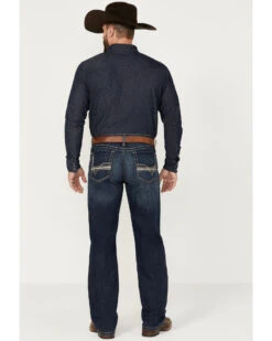 Cinch Men's Grant Dark Stonewash Relaxed Bootcut Stretch Performance Jeans -Ariat Western Outfitters 2000373482 402 P3