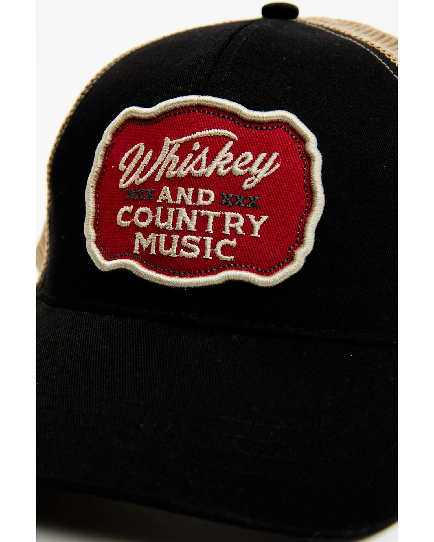 Moonshine Spirit Men's Whiskey & Country Embroidered Patch Mesh Back Ball Cap 2 Moonshine Spirit Men's Whiskey & Country Embroidered Patch Mesh Back Ball Cap - Image 2