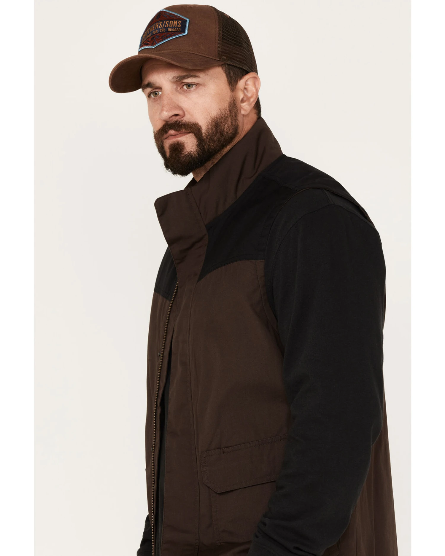 Brothers & Sons Men's Waxed Canvas Field Vest 2 Brothers & Sons Men's Waxed Canvas Field Vest - Image 2