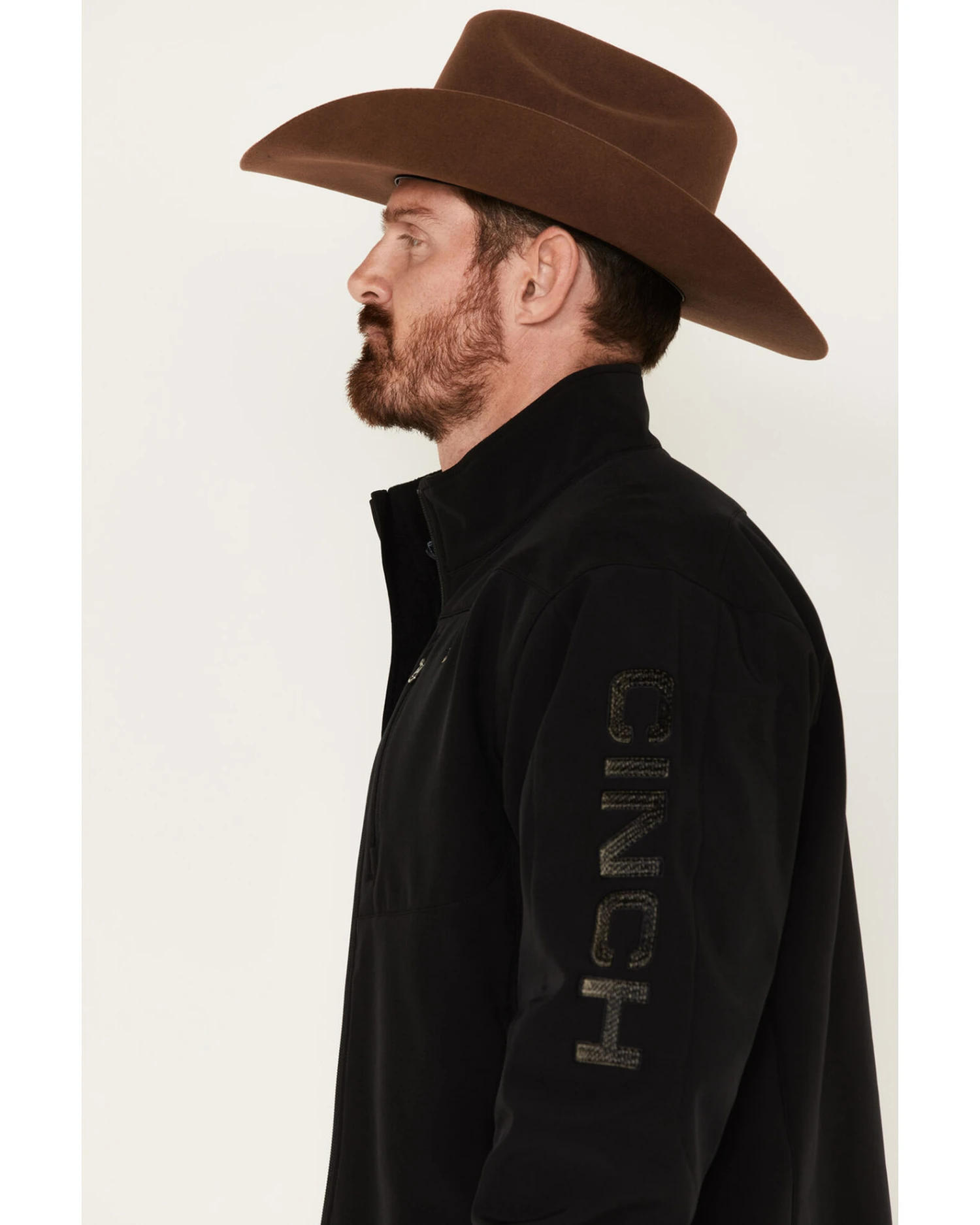 Cinch Men's Solid Logo Sleeve Zip-Front Softshell Jacket 2 Cinch Men's Solid Logo Sleeve Zip-Front Softshell Jacket - Image 2