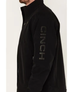 Cinch Men's Solid Logo Sleeve Zip-Front Softshell Jacket 6 Cinch Men's Solid Logo Sleeve Zip-Front Softshell Jacket -Ariat Western Outfitters 2000375173 001 P3