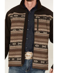 Cinch Men's Color-Block Southwestern Print Logo Zip-Front Softshell Jacket 6 Cinch Men's Color-Block Southwestern Print Logo Zip-Front Softshell Jacket -Ariat Western Outfitters 2000375180 200 P3