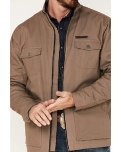 Cinch Men's Solid Brushed Twill Snap-Front Canvas Jacket  -Ariat Western Outfitters 2000375186 020 P3