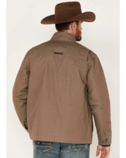 Cinch Men's Solid Brushed Twill Snap-Front Canvas Jacket  -Ariat Western Outfitters 2000375186 020 P4