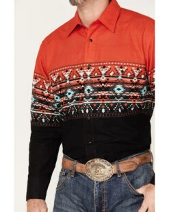 Panhandle Men's Southwestern Boarder Print Long Sleeve Snap Shirt 6 Panhandle Men's Southwestern Boarder Print Long Sleeve Snap Shirt -Ariat Western Outfitters 2000376177 600 P3