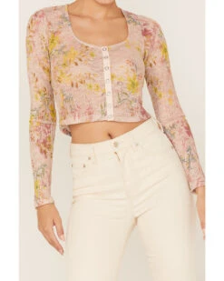 Free People Women's Angelina Floral Print Crop Top -Ariat Western Outfitters 2000376774 680 P3