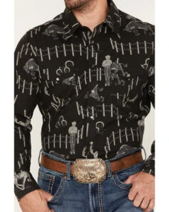 Rock & Roll Denim Panhandle Men's Vintage 46 Print Long Sleeve Snap Shirt 6 Rock & Roll Denim Panhandle Men's Vintage 46 Print Long Sleeve Snap Shirt -Ariat Western Outfitters 2000376832 001 P3