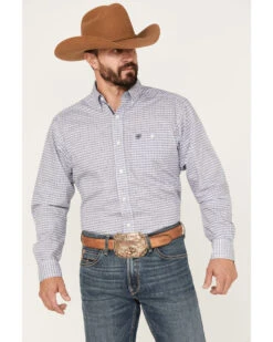 Ariat Men's Savvy Geometric Stretch Long Sleeve Button Down Western ShirtÂ