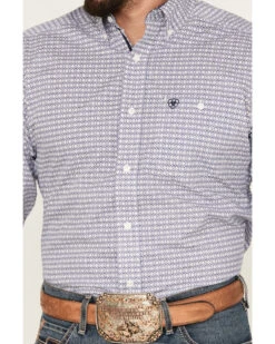 Ariat Men's Savvy Geometric Stretch Long Sleeve Button Down Western Shirt  -Ariat Western Outfitters 2000377033 100 P3