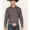Gibson Men's Foundation Plaid Print Long Sleeve Snap Western Shirt