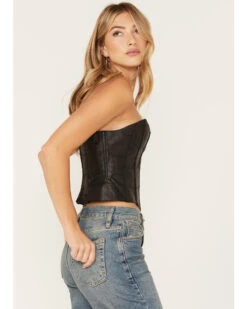 Understated Leather Women's Vixen Boned Leather Patched Corset -Ariat Western Outfitters 2000381557 001 P3