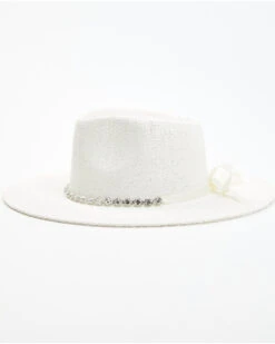 Nikki Beach Women's White Krystal Australian Toyo Fedora Hat -Ariat Western Outfitters 2000382163 100 P3