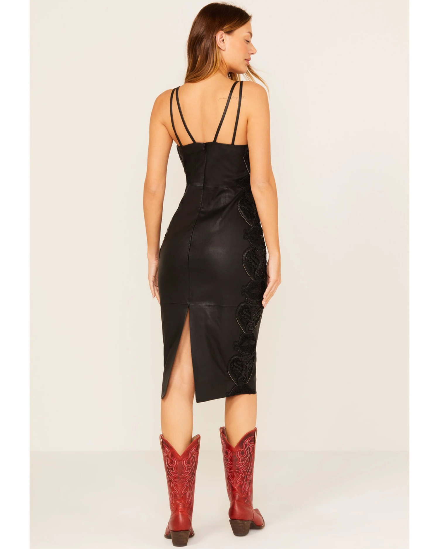 Wonderwest Women's Studded Leather Dress 5 Wonderwest Women's Studded Leather Dress - Image 5
