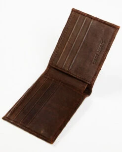 Cody James Men's Brown Exotic Ostrich Leather Bifold Wallet -Ariat Western Outfitters 2000382541 200 P3