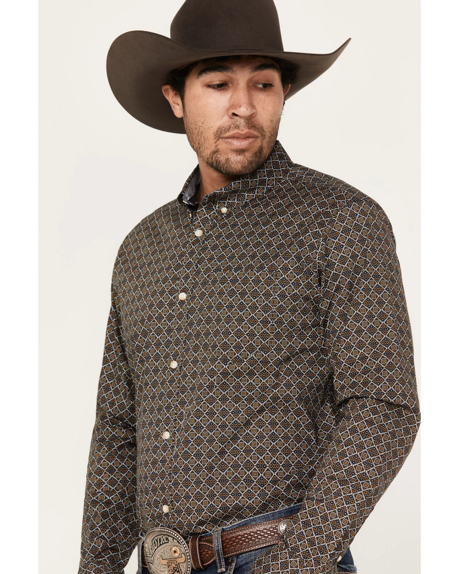 Cody James Men's Money Maker Print Long Sleeve Button-Down Western Shirt 2 Cody James Men's Money Maker Print Long Sleeve Button-Down Western Shirt - Image 2
