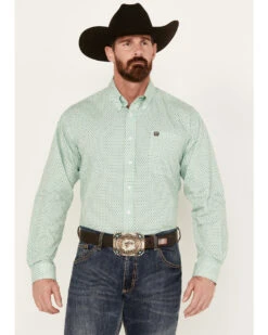 Cinch Men's Floral Print Long Sleeve Button Down Western Shirt