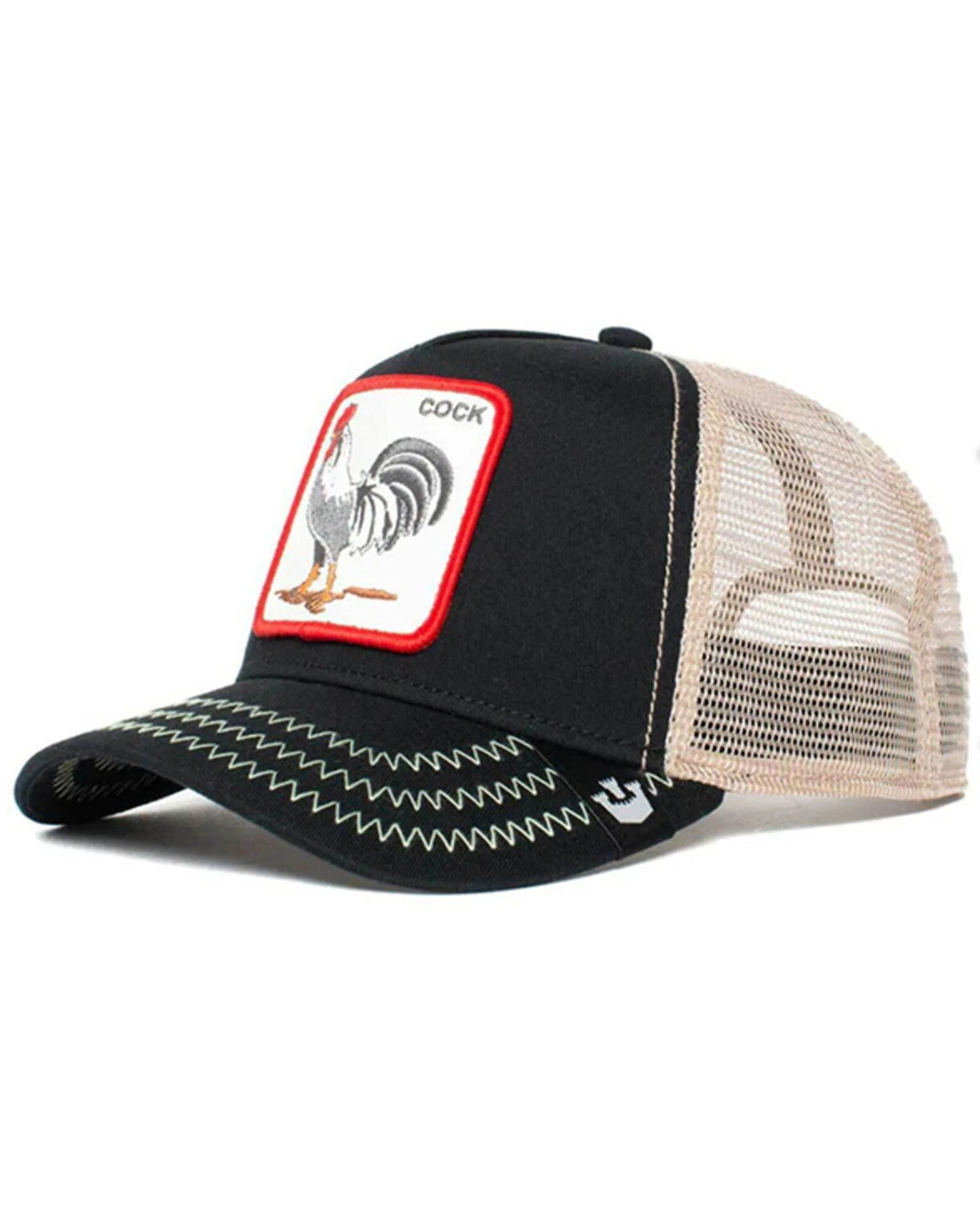 Goorin Bros Men's Black Rooster Patch Ball Cap 1 Goorin Bros Men's Black Rooster Patch Ball Cap