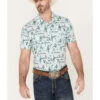 Rock & Roll Denim Men's Cactus Short Sleeve Western Pearl Snap Shirt