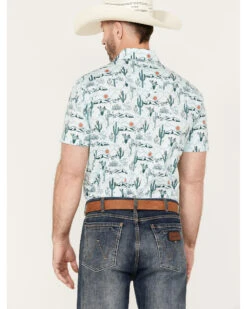 Rock & Roll Denim Men's Cactus Short Sleeve Western Pearl Snap Shirt -Ariat Western Outfitters 2000385176 442 P4
