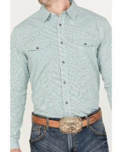 Gibson Trading Co. Men's Grand Stand Plaid Print Long Sleeve Western Snap Shirt -Ariat Western Outfitters 2000386078 100 P3