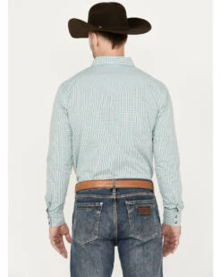 Gibson Trading Co. Men's Grand Stand Plaid Print Long Sleeve Western Snap Shirt -Ariat Western Outfitters 2000386078 100 P4