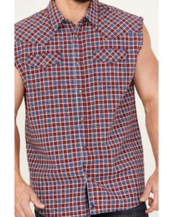 Cody James Men's Plaid Stars Bubba Sleeveless Western Shirt -Ariat Western Outfitters 2000386233 410 P3