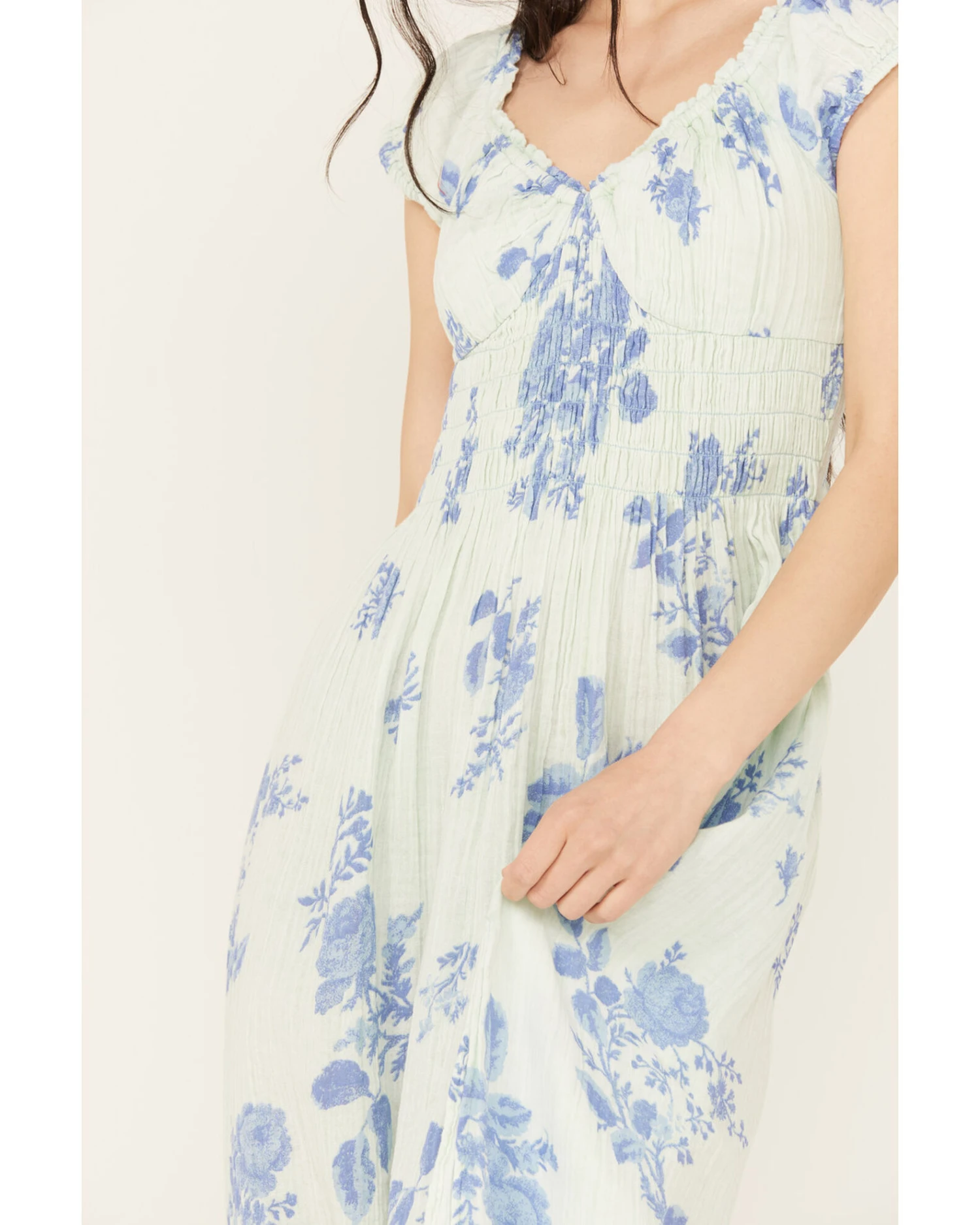 Free People Women's Floral Forget Me Not Midi Dress 3 Free People Women's Floral Forget Me Not Midi Dress - Image 3